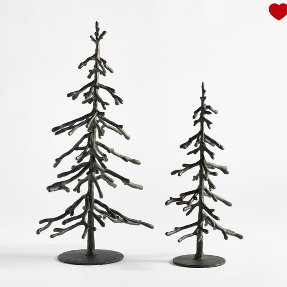 Pottery Barn Holiday Pottery Barn 2 Bronze Sculpted Trees Poshmark